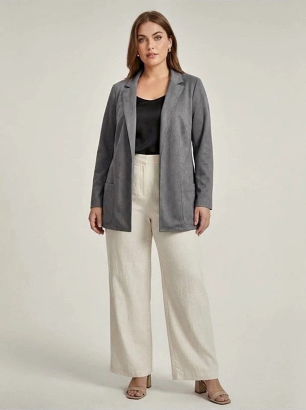 Premise Studio Gray Blazer Size 0X Like New